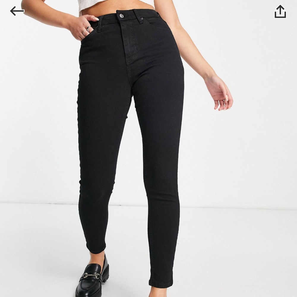 Topshop Jamie Jeans in Black - W26 L30